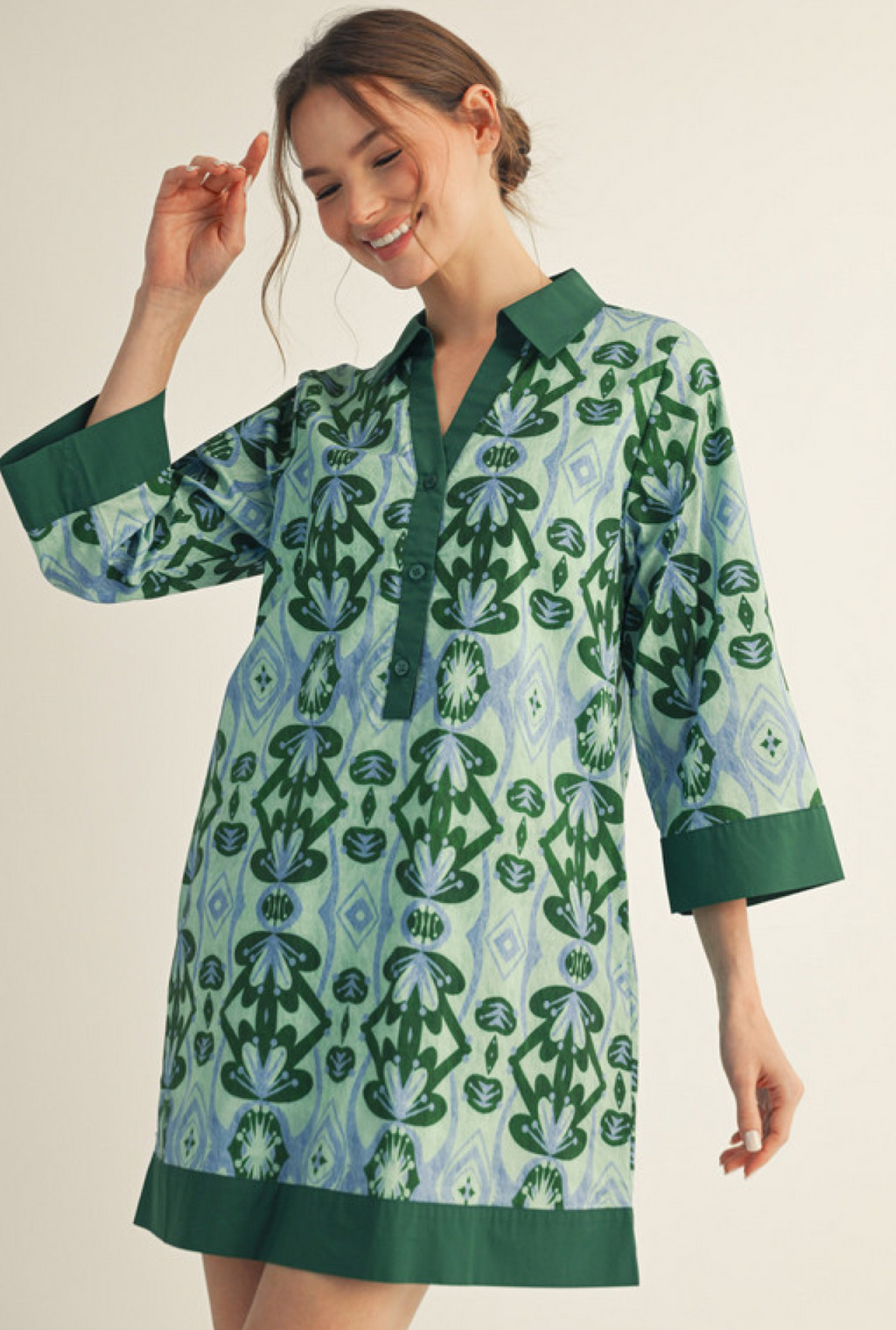 "Jessica" 3/4 Sleeve Dress