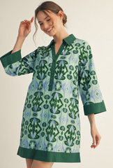 "Jessica" 3/4 Sleeve Dress - The Katie Grace Boutique