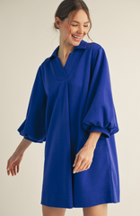 "Reba" Poets Sleeve Dress - The Katie Grace Boutique