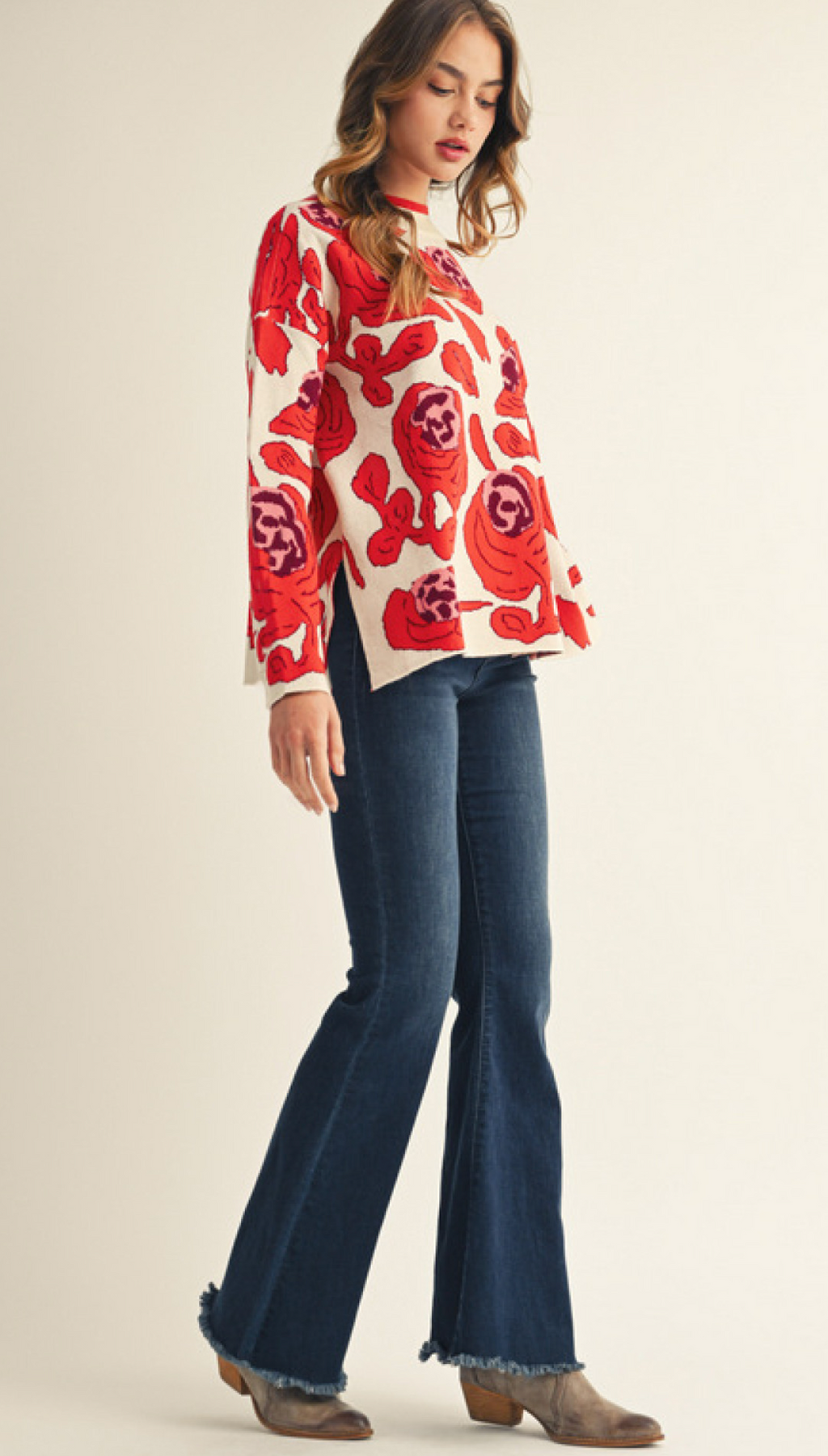 "Rosie" Floral Sweater