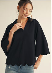 "Keller" Luxe Knit Top, S-2XL - The Katie Grace Boutique