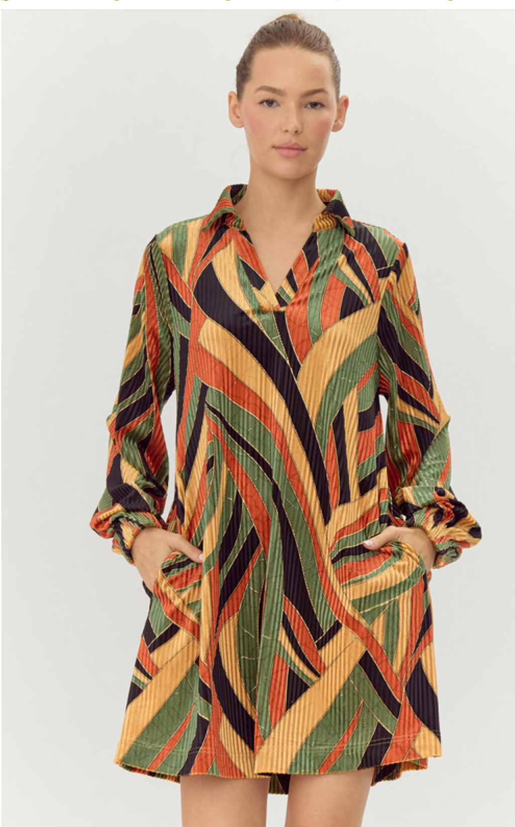"Tess" Ribbed Velvet Dress - The Katie Grace Boutique