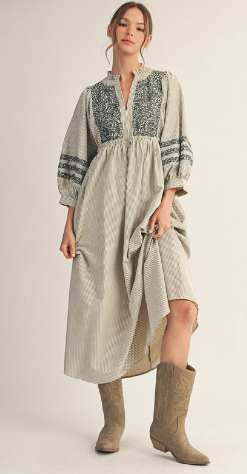 "Kelsie" Embroidered Dress