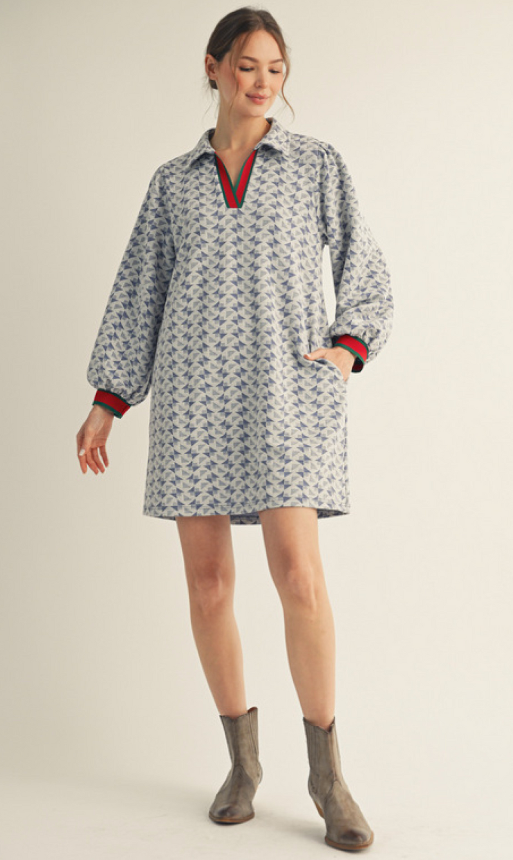 "Jacie" Long Sleeve Dress - The Katie Grace Boutique