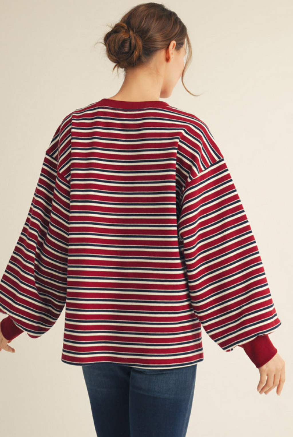 "Kelso" Thermal Striped Pullover, 2 colors