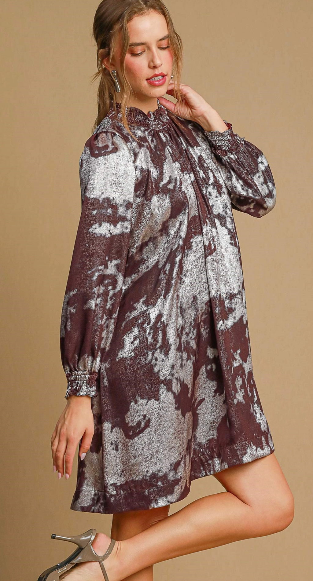 "Alexa" Metalic Dress - The Katie Grace Boutique