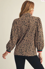 "Simone" Leopard Print with Gucci Stripes - The Katie Grace Boutique