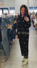 "Courtney" Embroidered Matching Separates - The Katie Grace Boutique