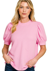 "Kara" Curly Ribbed Top, 3 colors - The Katie Grace Boutique