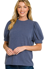 "Kara" Curly Ribbed Top, 3 colors - The Katie Grace Boutique