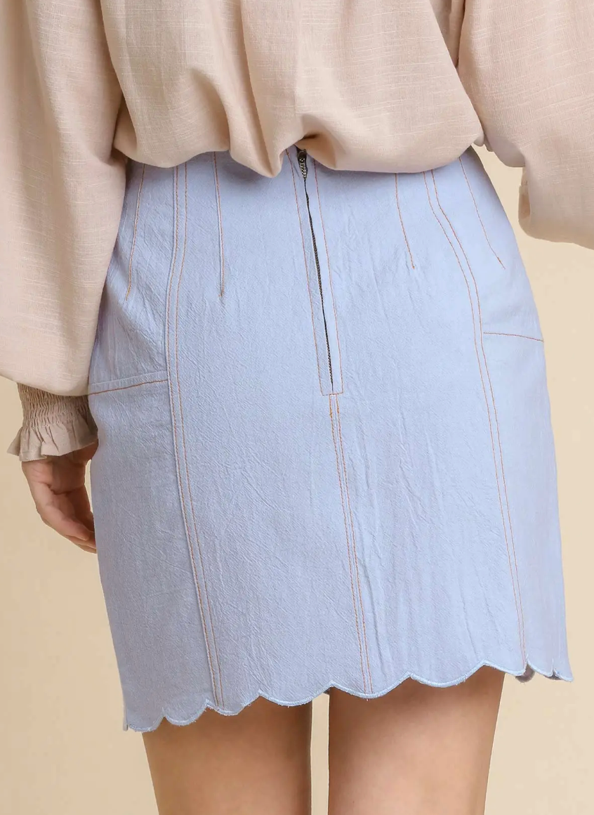 "Lacey" Denim Skirt - The Katie Grace Boutique