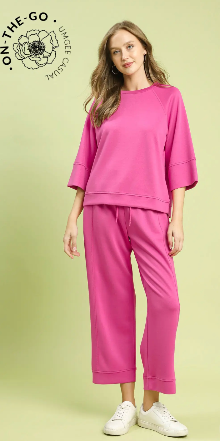 "Brielle" Matching Separates, Pink - The Katie Grace Boutique