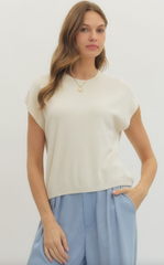 "Dana" Cap sleeve Sweater - The Katie Grace Boutique