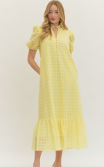 "Marigold" Eyelet Midi Dress - The Katie Grace Boutique