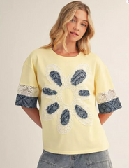 "Mallory" Applique' Top - The Katie Grace Boutique