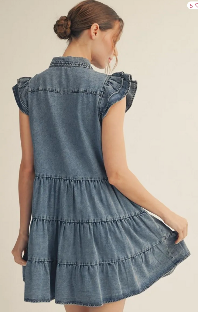 katie denim dress Free People katie denim dress with oversized collar