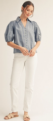 "Mae" Denim Blouse