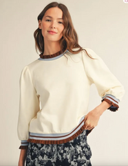 "Greta" Pullover Ruffled