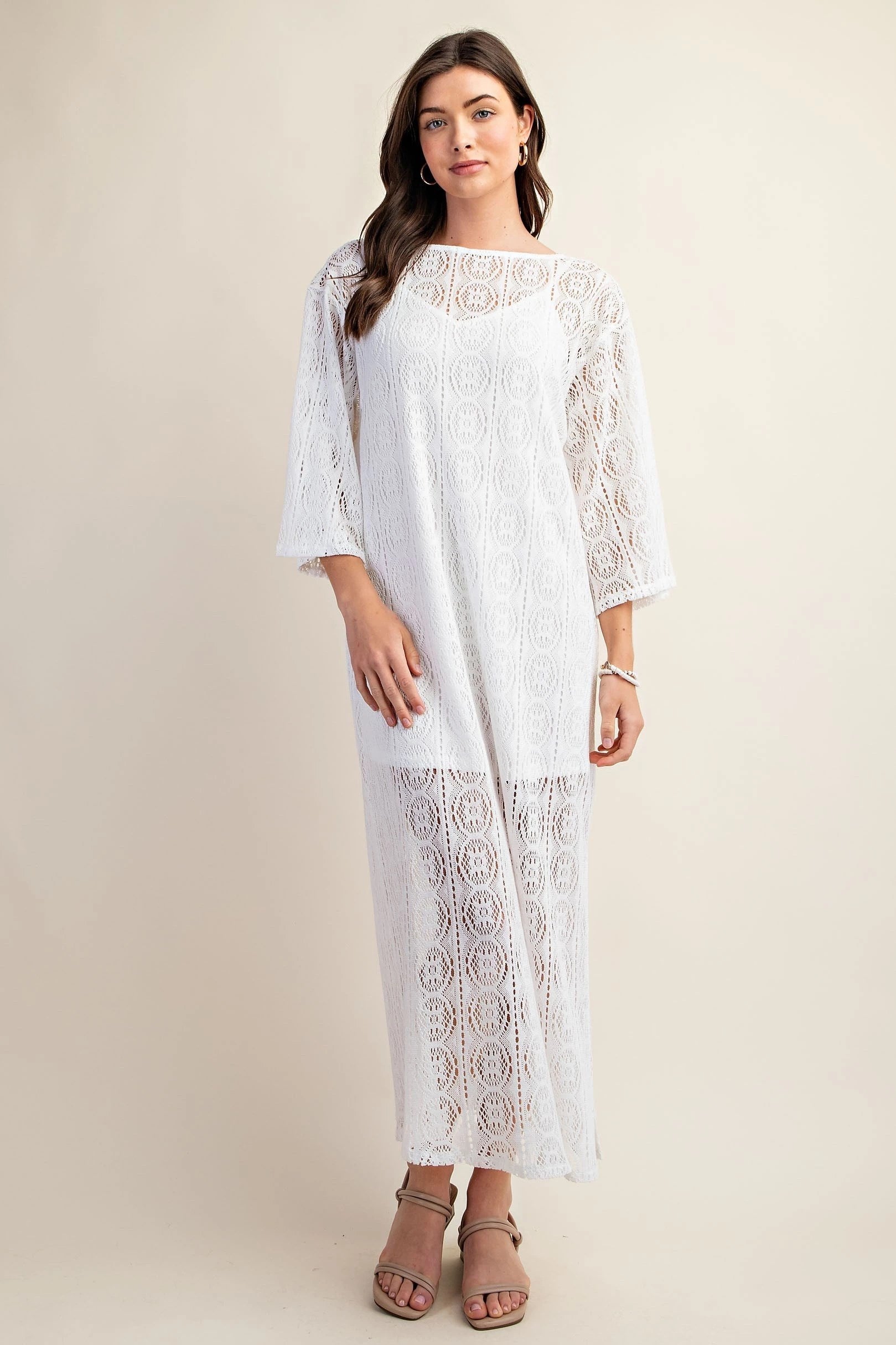 Whitney Layered Lace Maxi Dress M Whitney Layered Lace Maxi Dress M