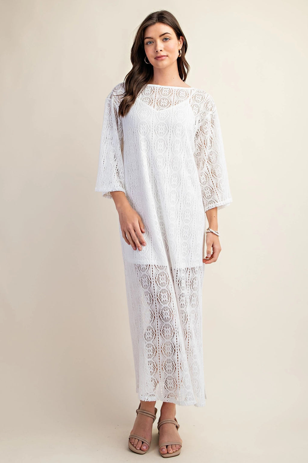 "Whitney" Layered Lace Maxi Dress - The Katie Grace Boutique