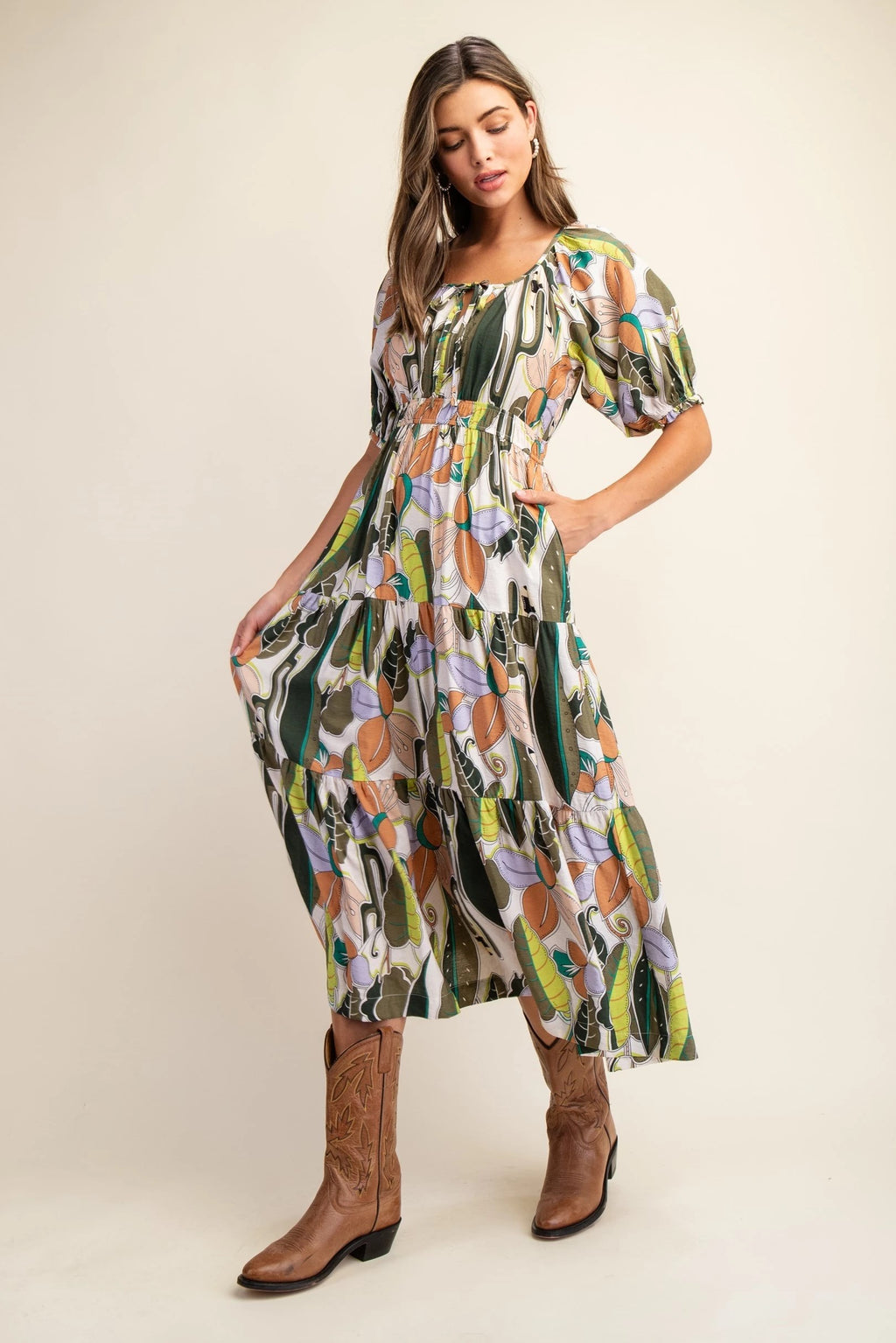 "Kinley" Midi Dress - The Katie Grace Boutique