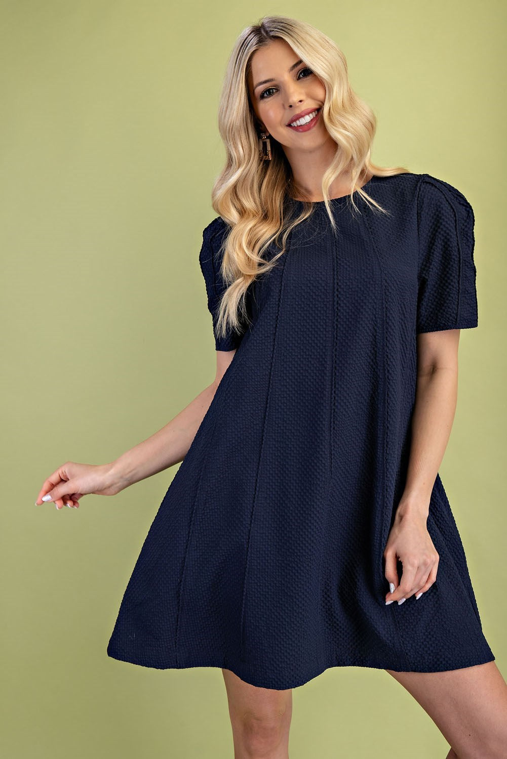 "Harper" Textured Dress, 2 colors - The Katie Grace Boutique