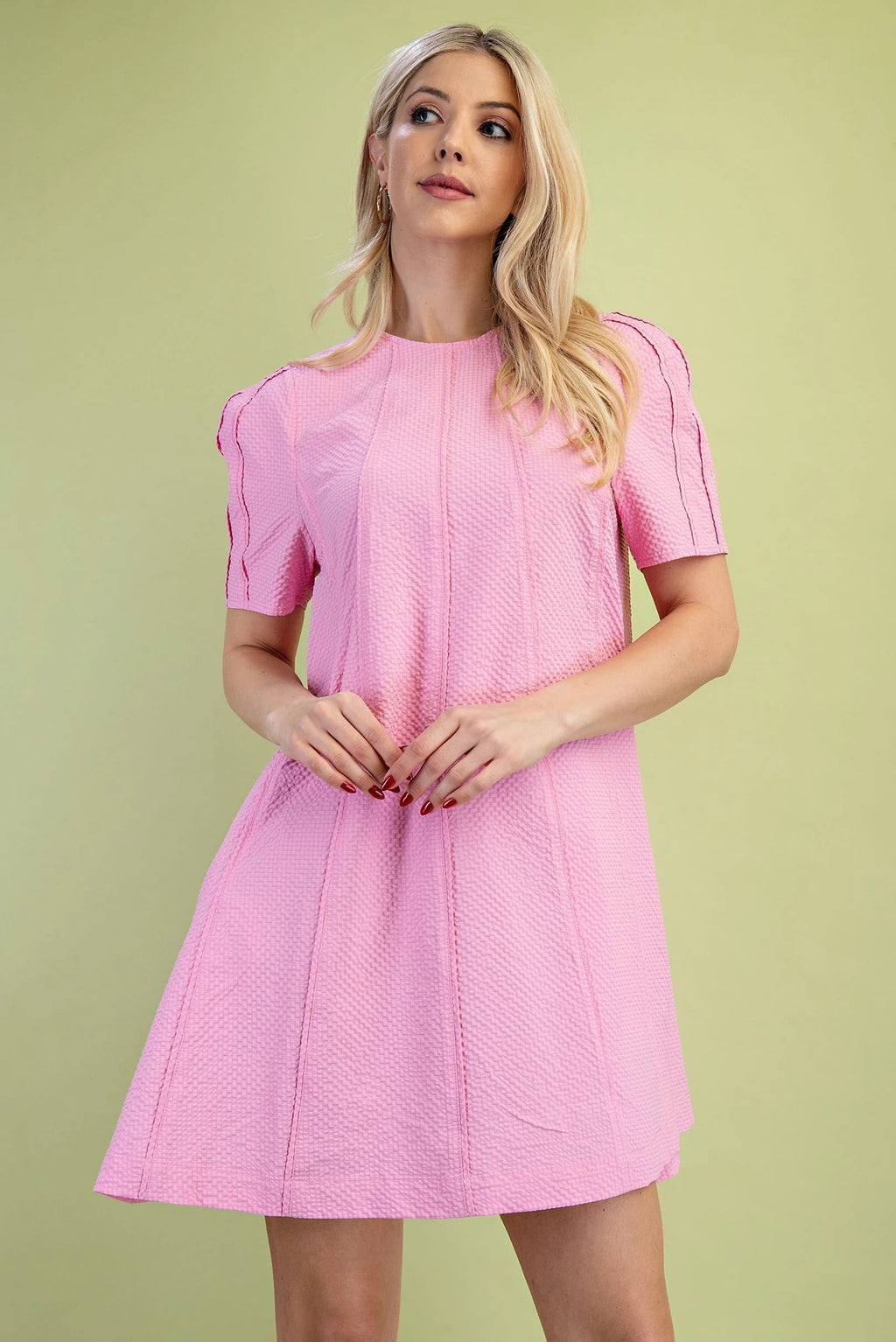 "Harper" Textured Dress, 2 colors - The Katie Grace Boutique
