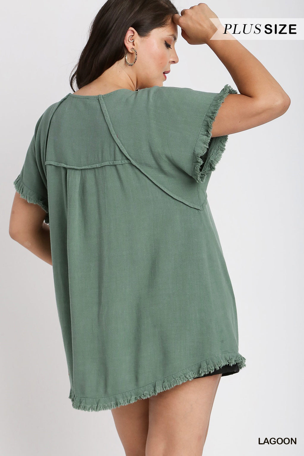 "Maisie" Linen Blend Top - The Katie Grace Boutique