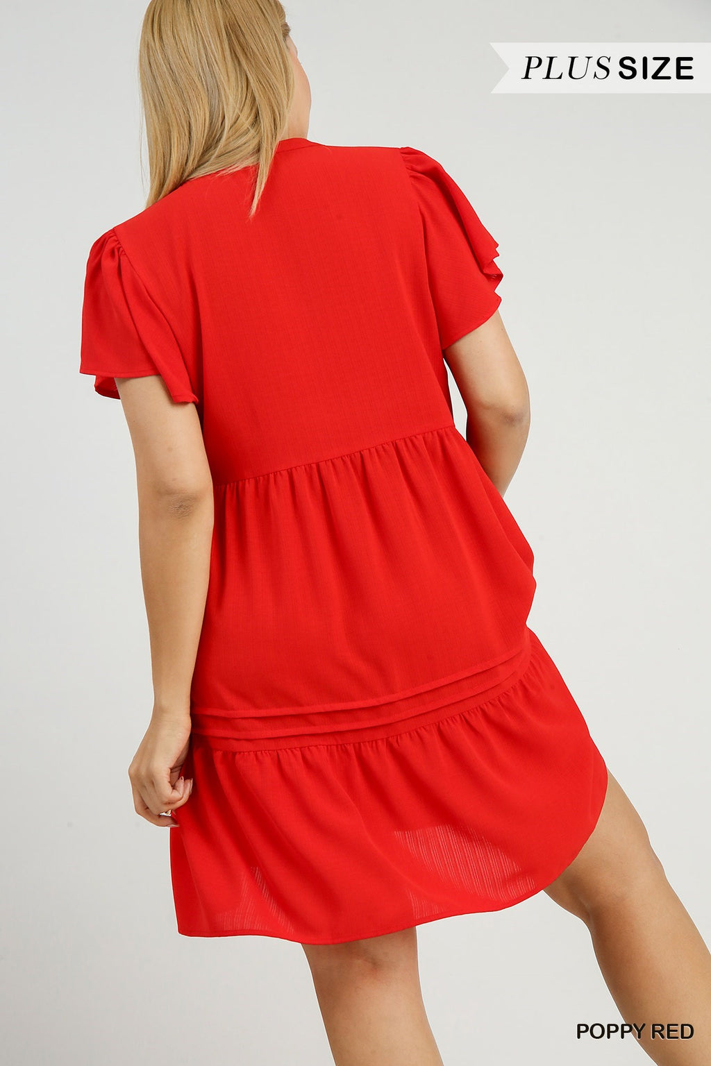 "Laney" Ruffled Pintuck Dress - The Katie Grace Boutique