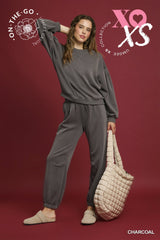 "Nora" Cupro Matching Separates, Charcoal - The Katie Grace Boutique