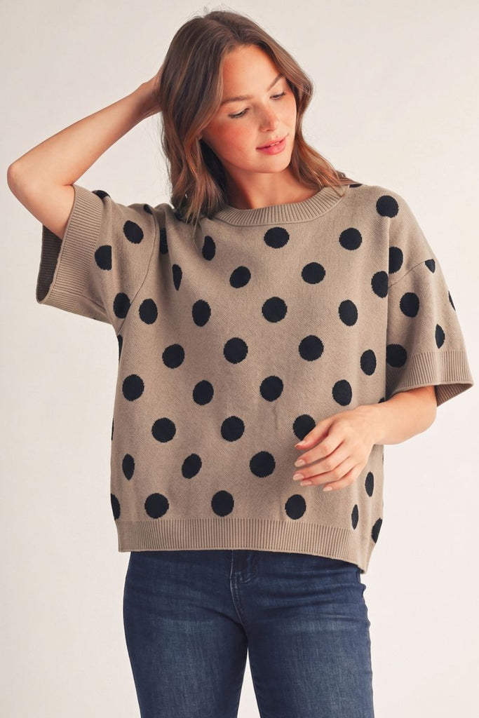 "Jana" Polka Sweater, 2-2XL