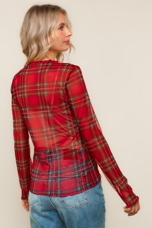 "Taylor" Sheer Christmas Plaid