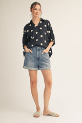 "Dixie" Polka Dot Blouse