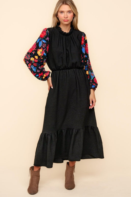 "Heather" Printed Sleeve Dress