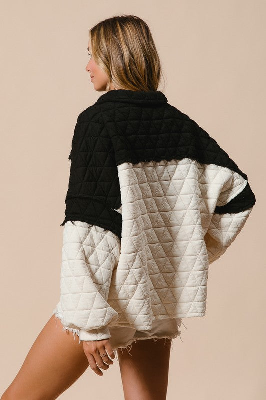 "Aubrey" Quilted Pullover - The Katie Grace Boutique