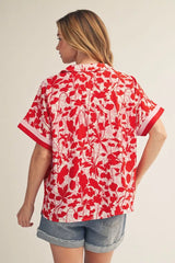 "Shea" Floral Blouse - The Katie Grace Boutique