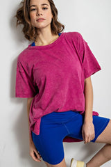 "Carrigan" Mineral Wash Tee - The Katie Grace Boutique