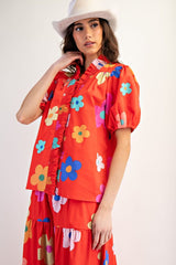 "Sheena" Floral Top, 2 colors - The Katie Grace Boutique