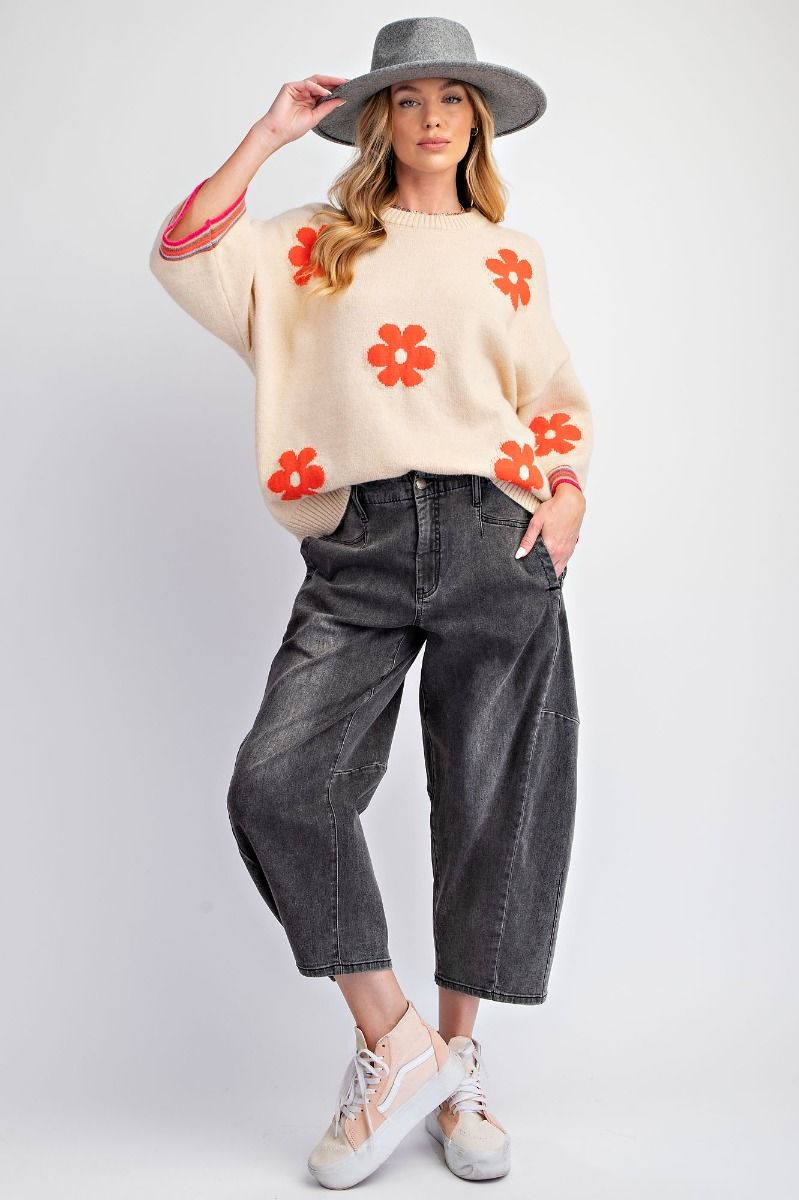 "Ximena" Floral Sweater - The Katie Grace Boutique