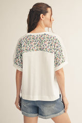 "Cassie" Eyelet Top - The Katie Grace Boutique