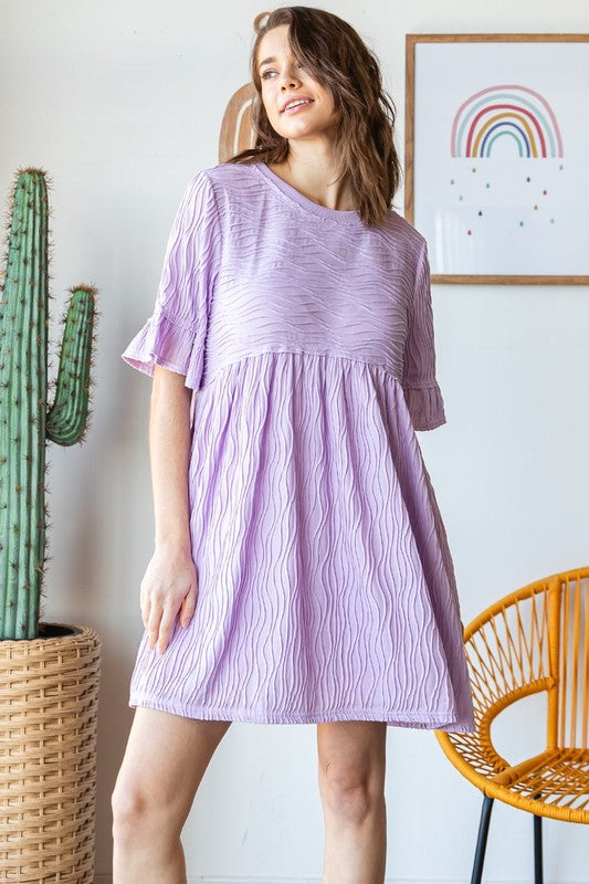 "Winona" Wavy Texture Dress, 3 colors