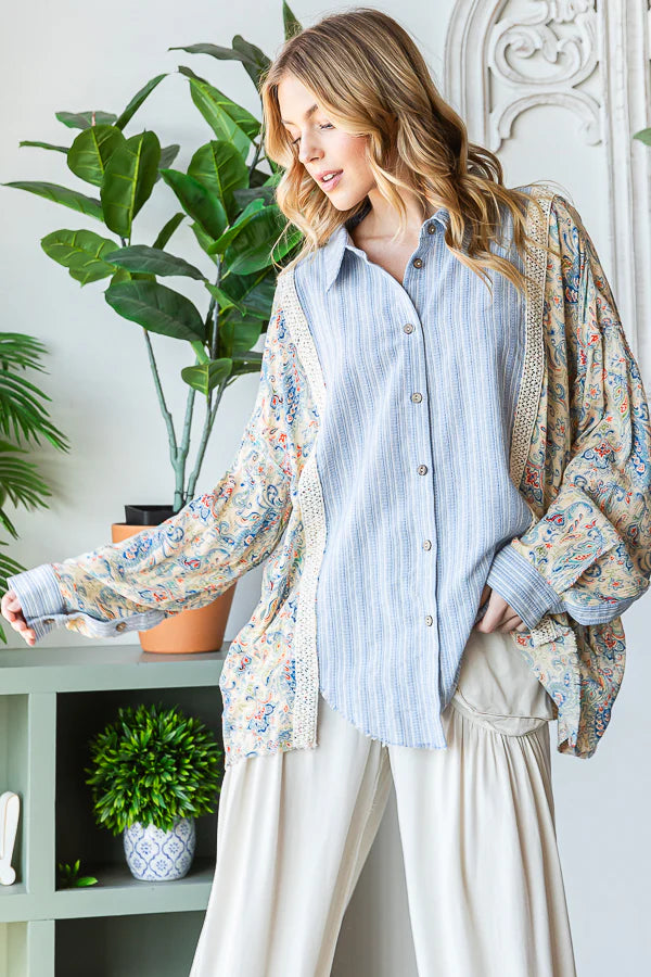 "Mia" Chambray Button Down