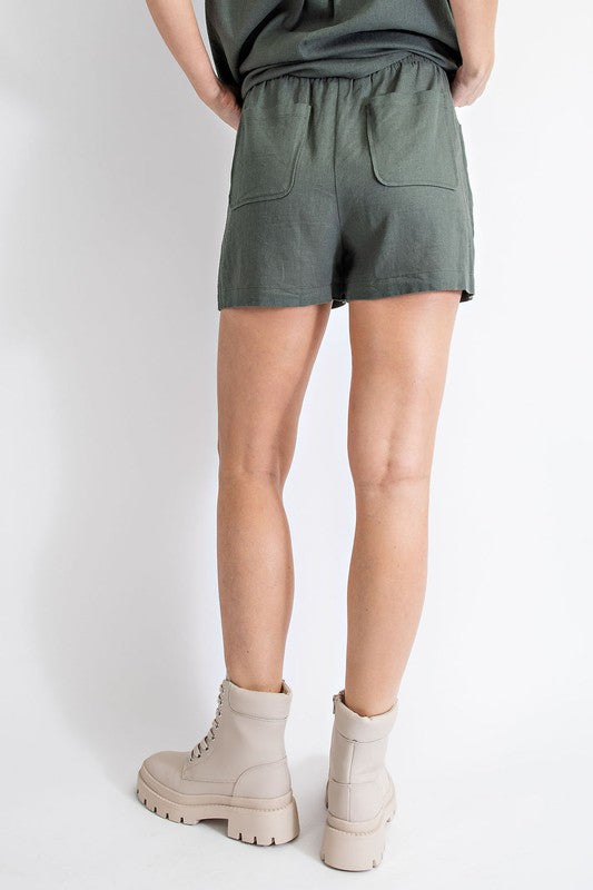 Last One! “Erin" Linen Blend Shorts
