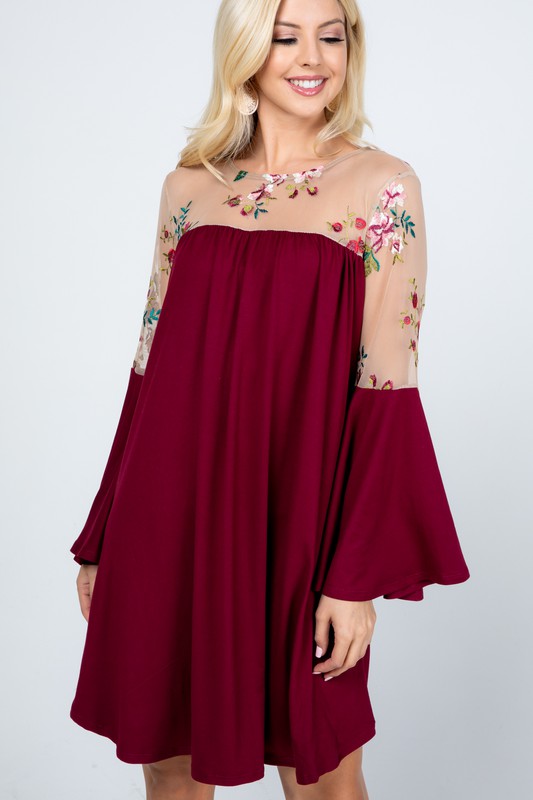"Lyndi" Embroidered Dress, also in Black