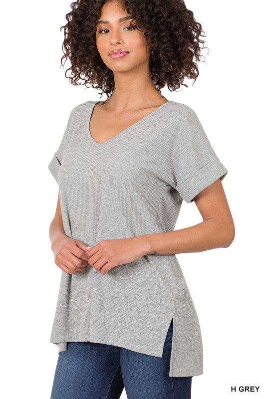 "Kellie" Ultra Soft Ribbed Top