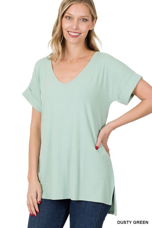 "Kellie" Ultra Soft Ribbed Top