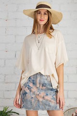 Tie Dye Denim Skirt - The Katie Grace Boutique