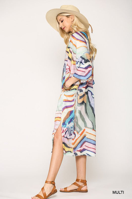 "Lucilla" Abstract Print Dress