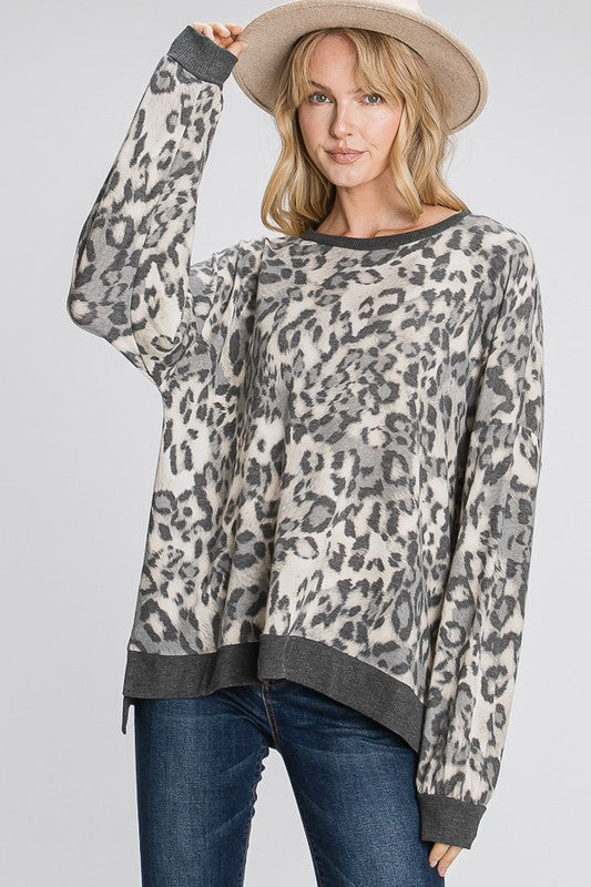 "Shanna" Leopard Print Pullover