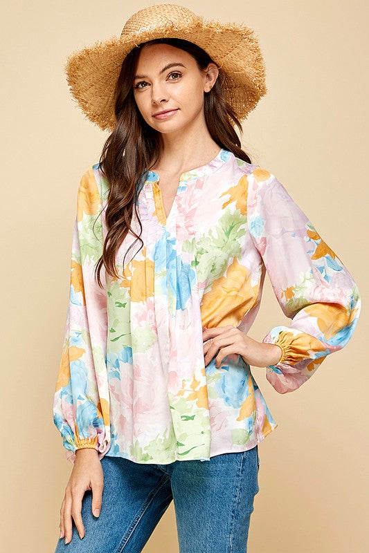 Last One! “Lucia" Floral Blouse